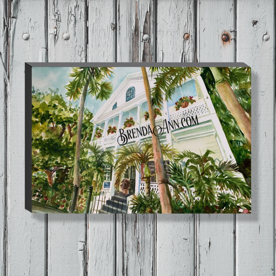 Key West Art - Old Town Manor Canvas Gallery Wrapped Print 