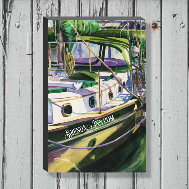 Key West Art - The Journey Sailboat Canvas Gallery Wrapped Print