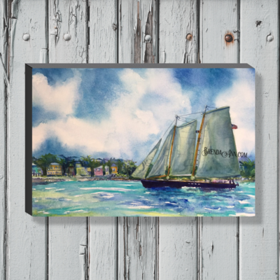 Key West Art - Schooner America  Canvas Gallery Wrapped Print