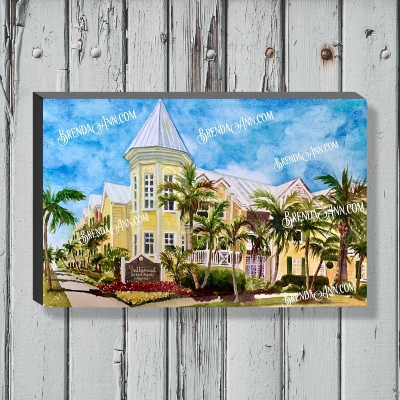 Key West Art - Southernmost Beach Resort  Canvas Gallery Wrapped Print