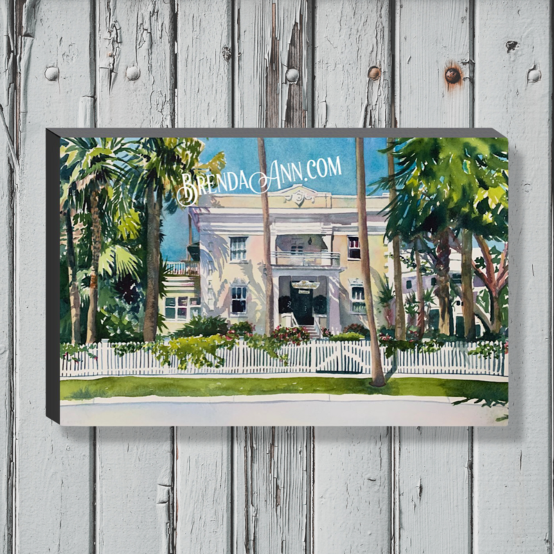 Key West Art - Weatherstation Inn Canvas Gallery Wrapped Print