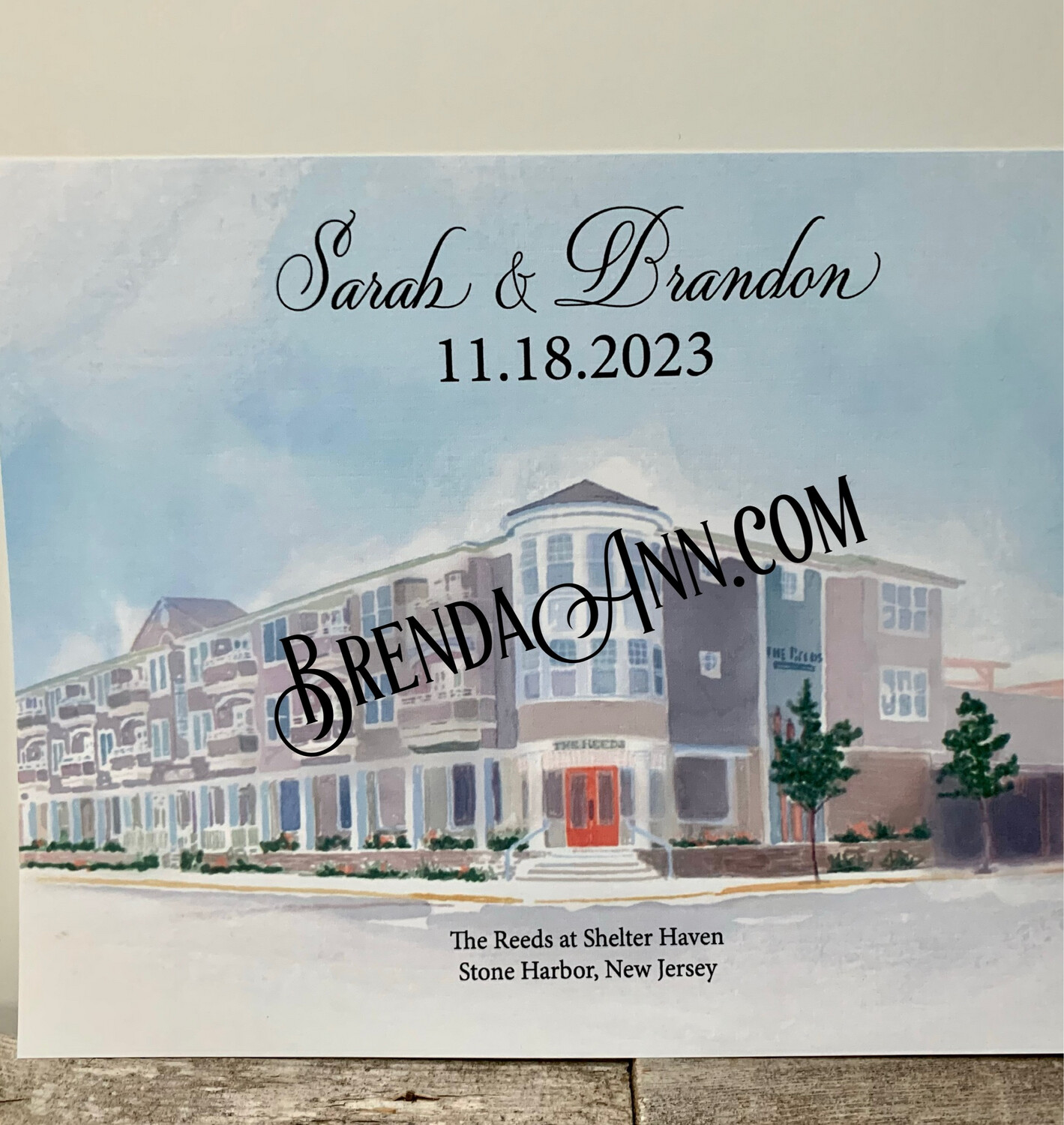 Personalized Wedding Art -  Couple’s Names - Choose Your Venue