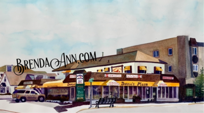 Stone Harbor NJ Art - Donna&#39;s Place Watercolor Print