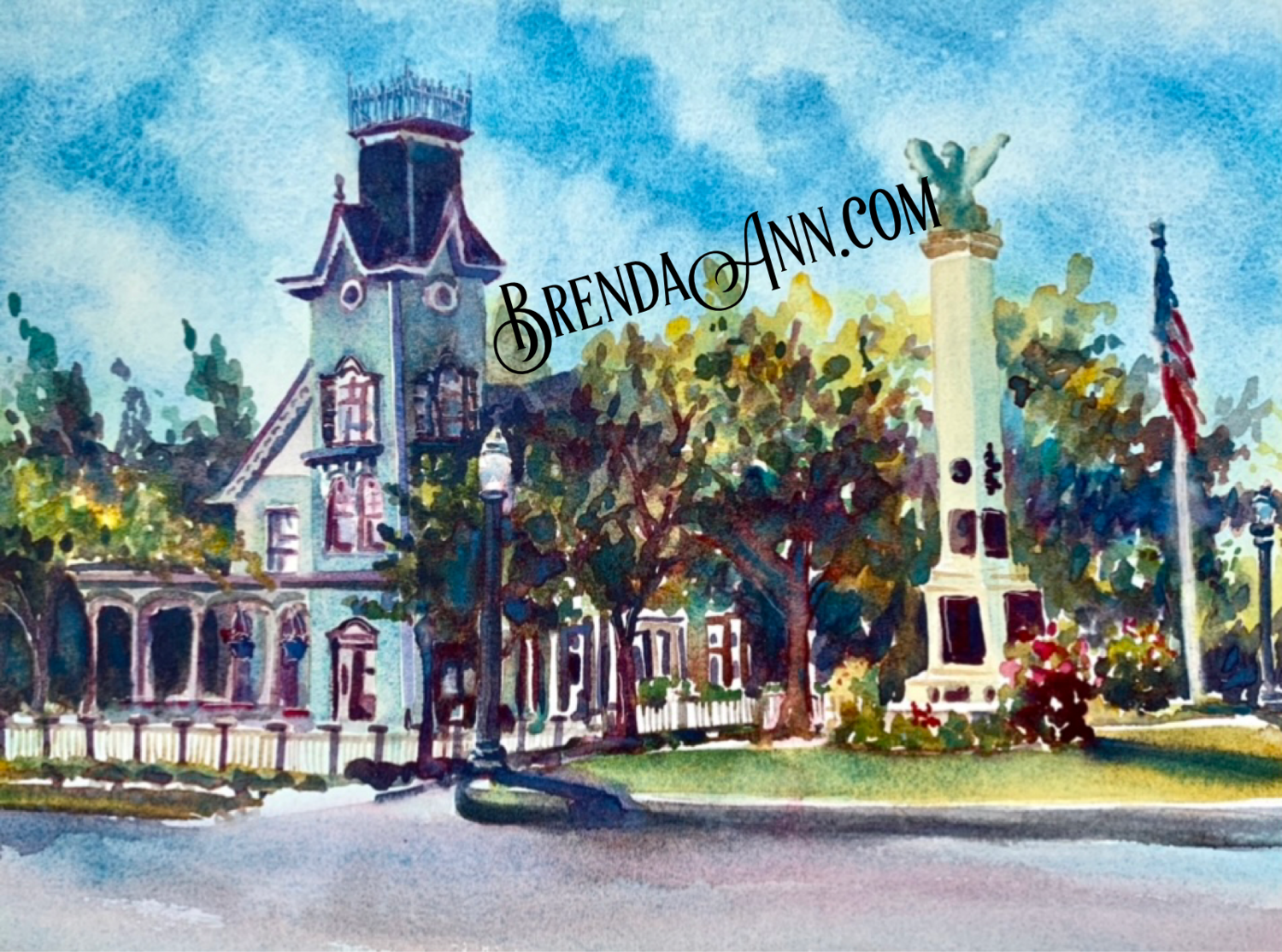 Cape May Art - The Abbey Watercolor Print