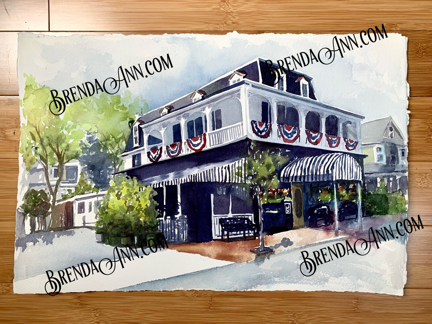 Cape May Art - The Merion Inn UNFRAMED ORIGINAL Watercolor Painting