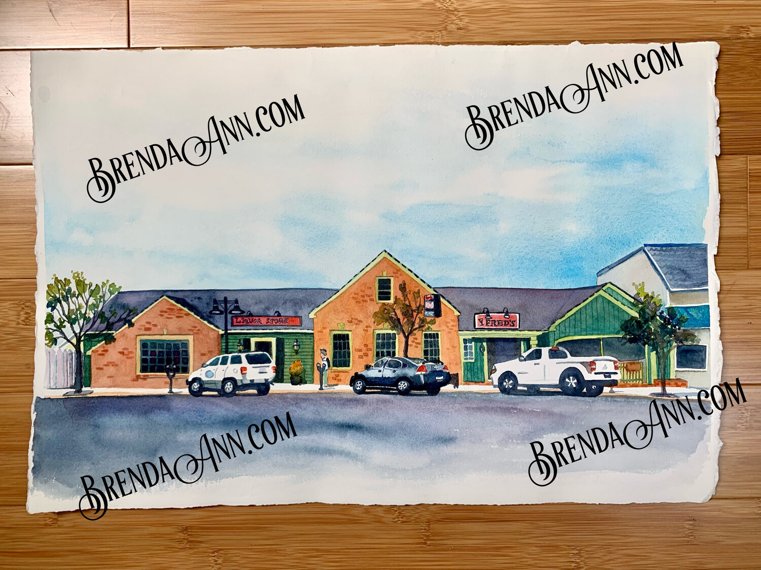 Stone Harbor Art - Fred’s Tavern UNFRAMED ORIGINAL Watercolor Painting