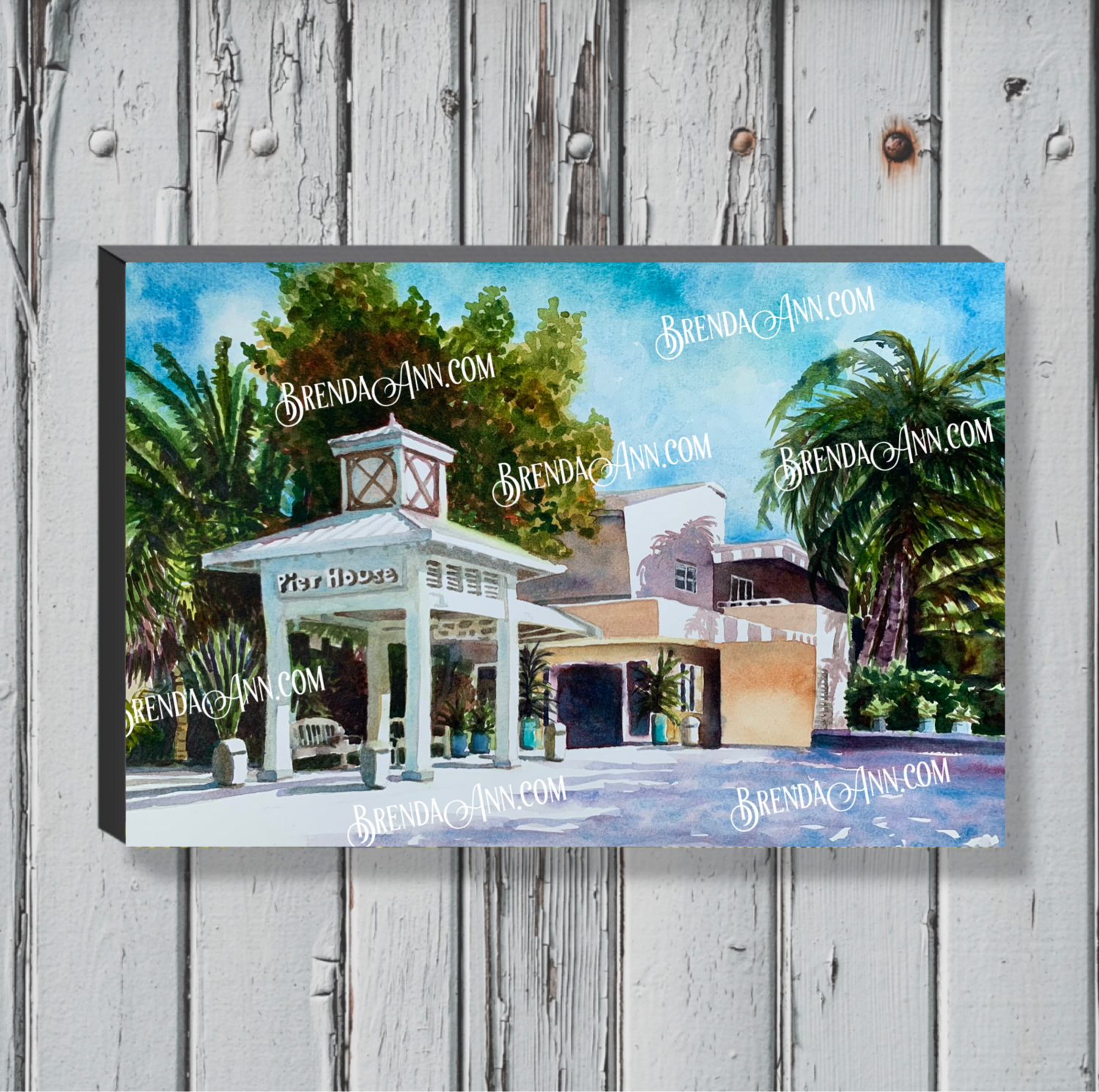 Key West Art - Pier House Resort & Spa Canvas Gallery Wrapped Print