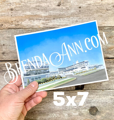 Grand Hotel watercolor print 5x7 inches Cape May NJ art