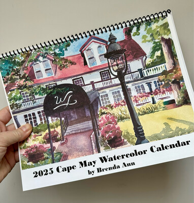 2025 Cape May Watercolor Wall Calendar - NJ Vacation Memories