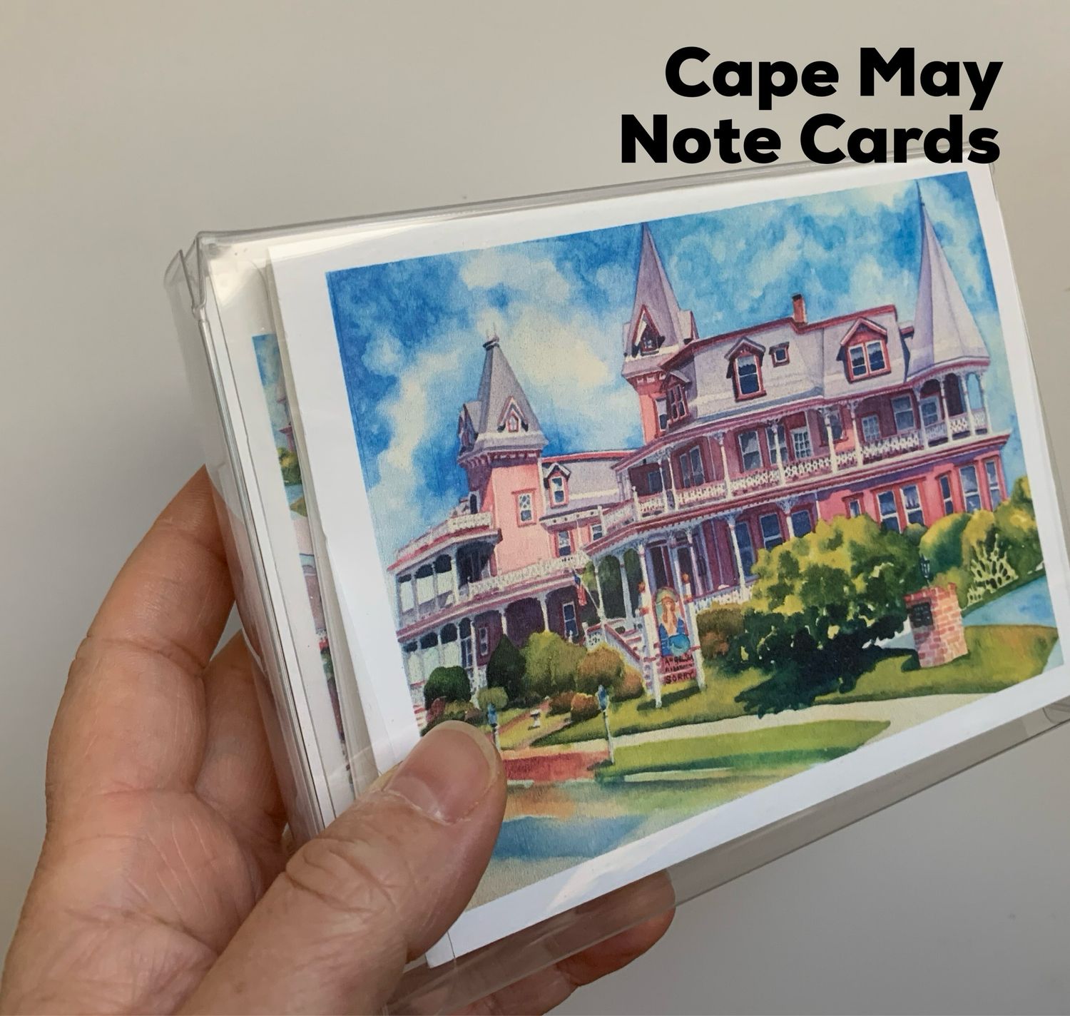 Cape May NJ Watercolor Note Cards - Set Of 10