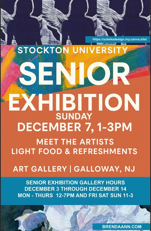 December 7th 2025 Artist Opening Reception at Stockton University in Galloway NJ