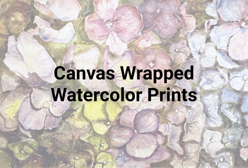 Canvas Wrapped Watercolor Prints
