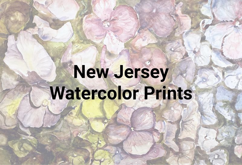 Stone Harbor Beach Watercolor Painting