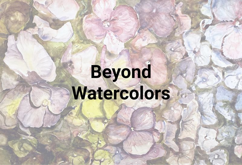 acrylic, oil, and charcoal prints