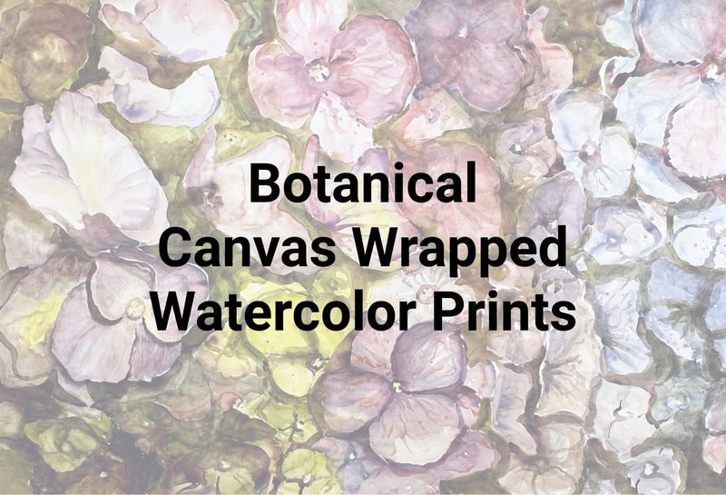 Floral Canvas Gallery Wrapped Watercolor Prints