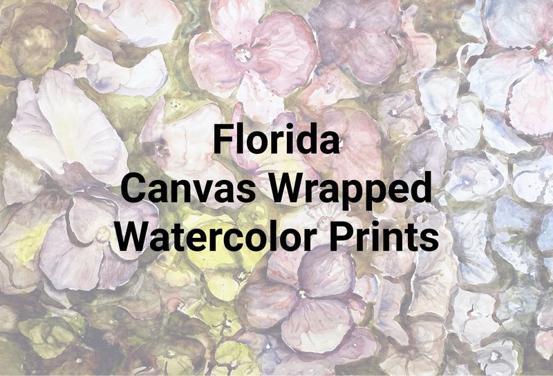 Key West + Florida Canvas Watercolor Prints