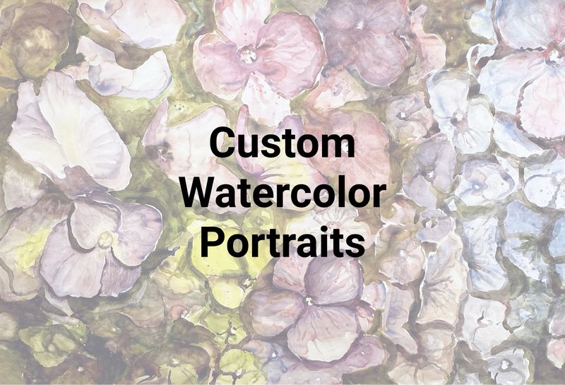 Made-to-Order Watercolor Portraits of Houses and Pets