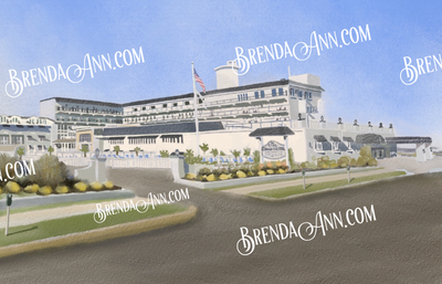 The Grand Hotel watercolor print 11x14 inches Cape May NJ art