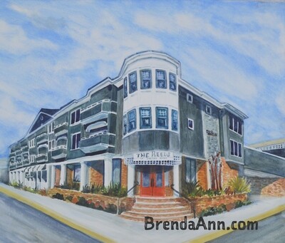 The Reeds at Shelter Haven watercolor print 11x14 inches Stone Harbor NJ wedding venue art