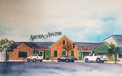 Fred's Tavern watercolor print 11x14 inches Stone Harbor NJ art