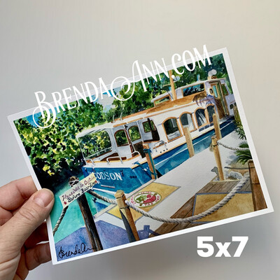 Little Palm Island Resort &amp; Spa Watercolor Print - Little Torch Key Florida Keys Beach House Art Gift