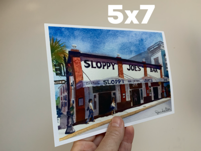 Sloppy Joe’s Bar – Key West Florida Watercolor Print