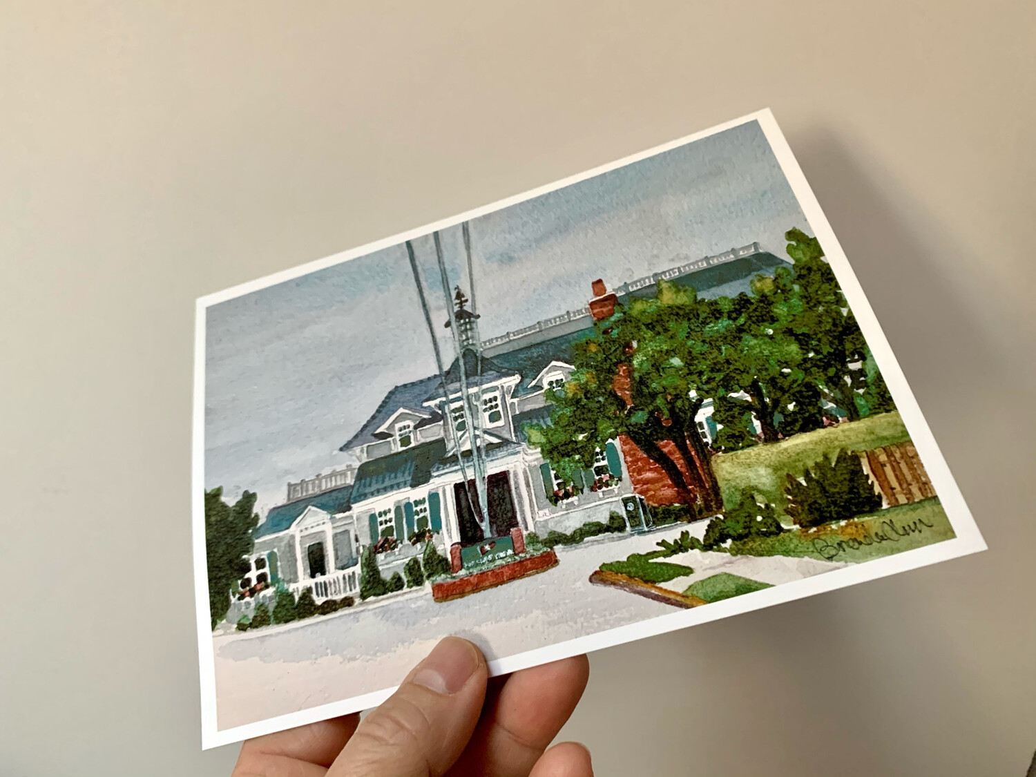 Yacht Club of Stone Harbor watercolor print 5x7 inches Stone Harbor NJ art