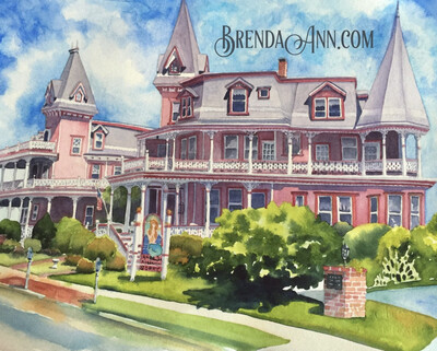 Angel of the Sea watercolor print 11x14 inches Cape May NJ art