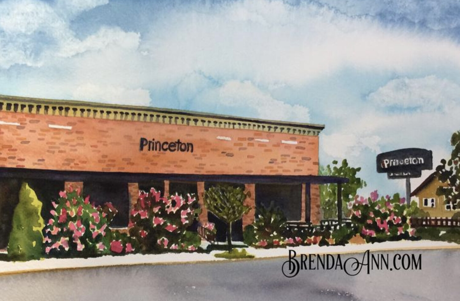 Princeton Bar watercolor print 11x14 inches Avalon NJ art