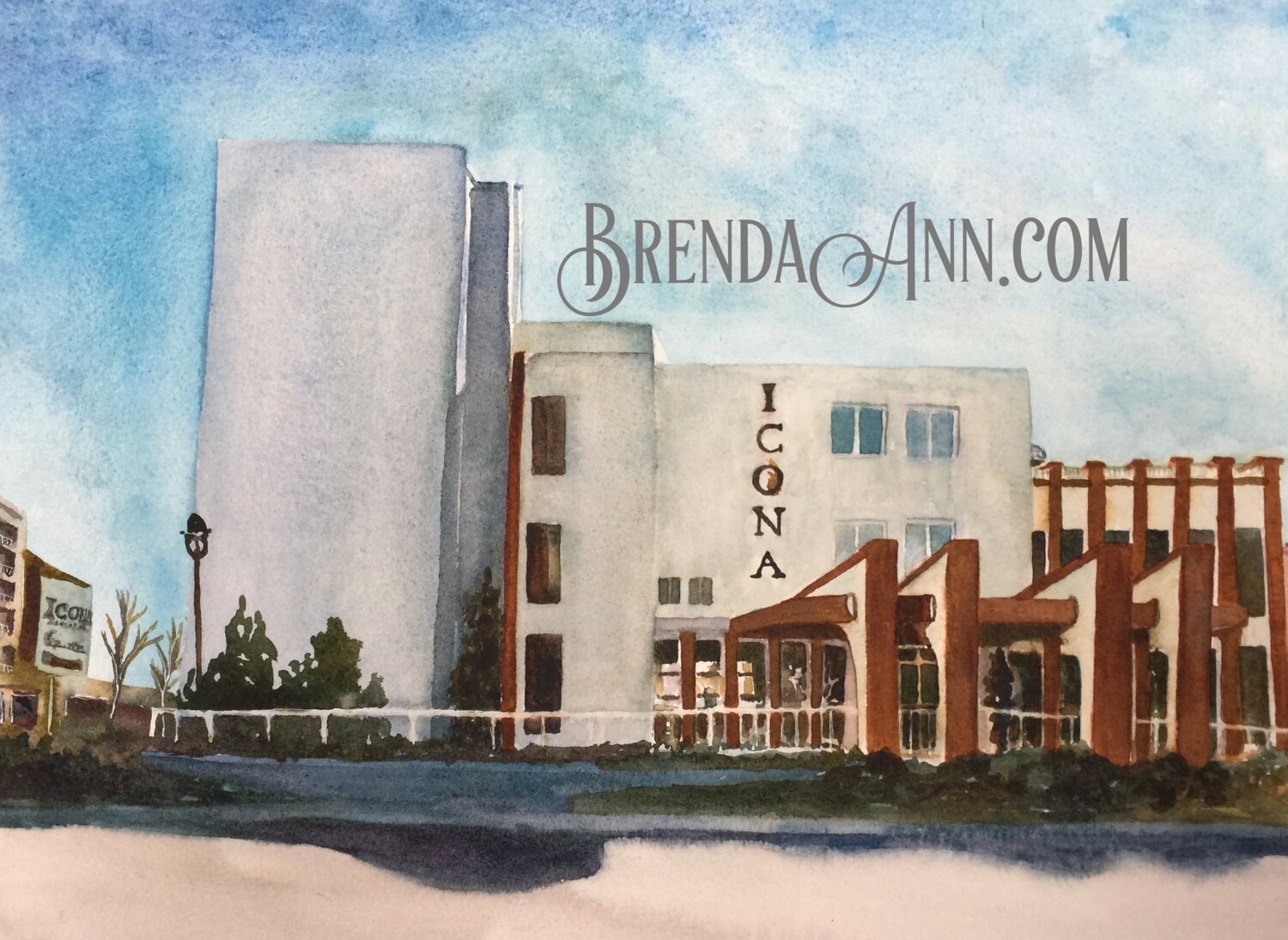 ICONA Diamond Beach watercolor print 11x14 inches Wildwood Crest NJ art
