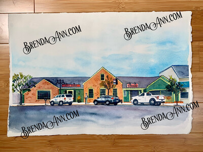 Fred’s Tavern Watercolor Painting - Stone Harbor New Jersey UNFRAMED ORIGINAL Wall Art