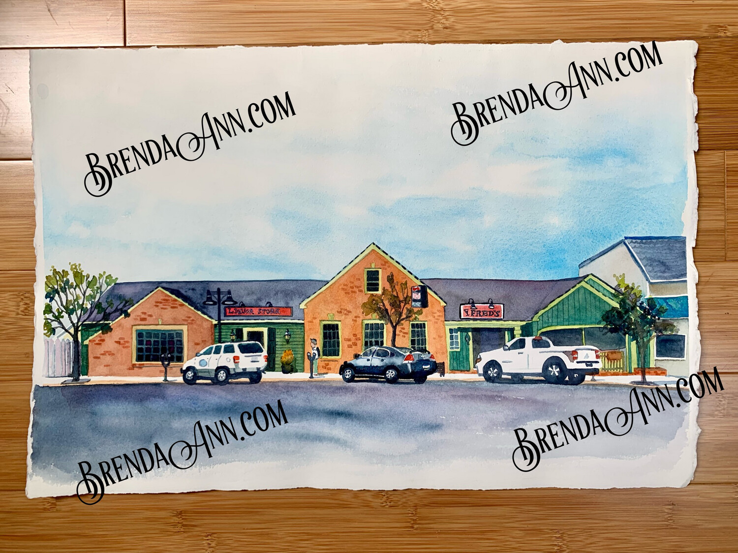 Fred’s Tavern Watercolor Painting - Stone Harbor New Jersey UNFRAMED ORIGINAL Wall Art