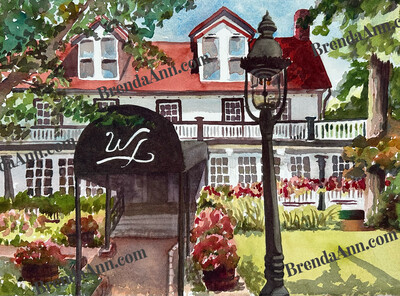 Washington Inn watercolor print 11x14 inches Cape May NJ art