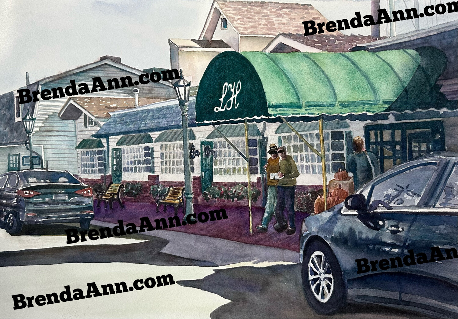 Lobster House watercolor print 11x14 inches Cape May NJ art