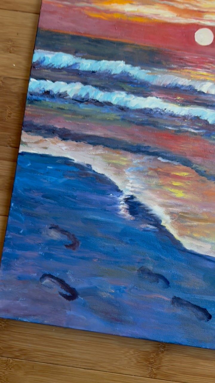 Stone Harbor Beach Sunrise – Original Oil Painting