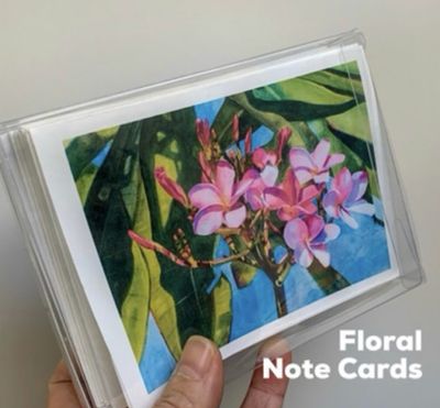 Floral Watercolor Note Cards - Set Of 10