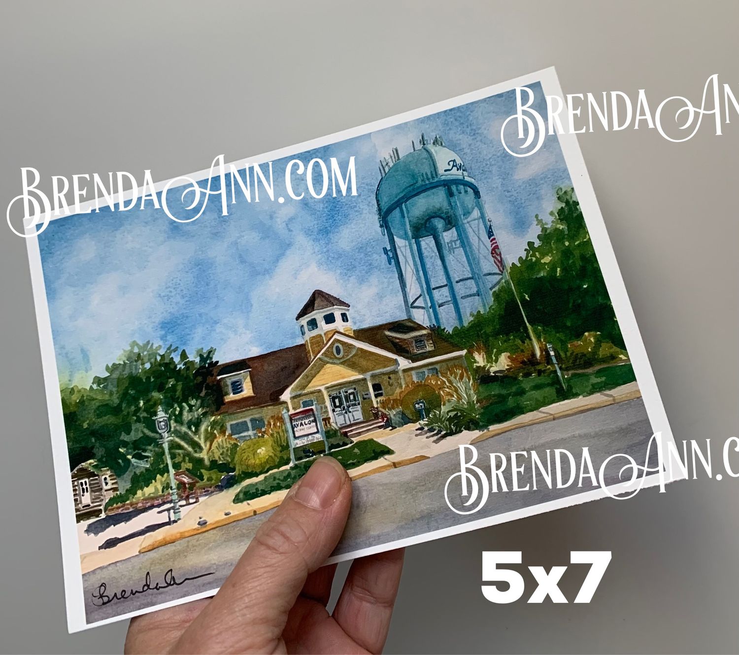 Mallard Island Estate Watercolor Wedding Print - Manahawkin NJ