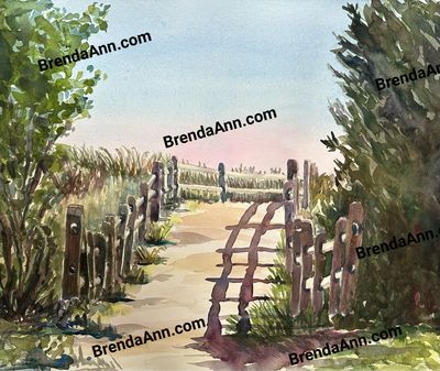 Beach Day Watercolor Painting - Stone Harbor New Jersey UNFRAMED ORIGINAL Wall Art