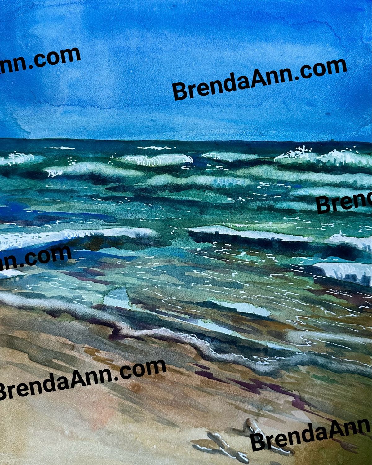 Incoming Watercolor Print - Stone Harbor NJ Beach House Art Gift