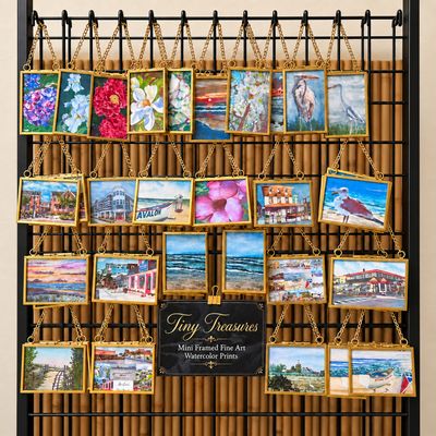 Tiny Treasures Mini Gold-Framed Watercolor Art Prints