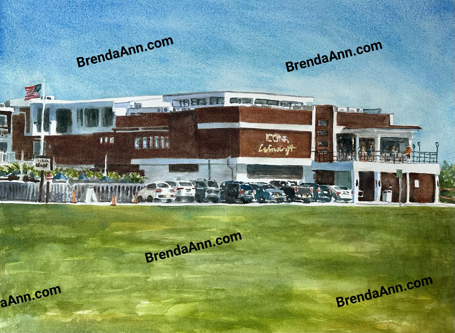 ICONA Windrift Avalon NJ Original Watercolor Painting