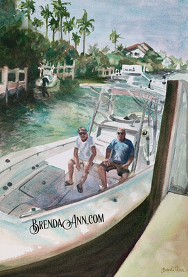Made-to-Order Watercolor Portraits of Houses, People, Boats, and Pets
