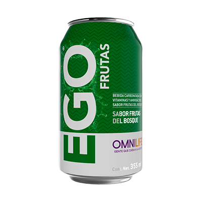 EGO FRUTAS DEL BOSQUE EVOLUCIÓN Paquete de 24 latas de 355 ml. cada lata