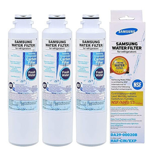 Paquete de 3 filtros de agua para refrigerador Samsung Da2900020A/B
