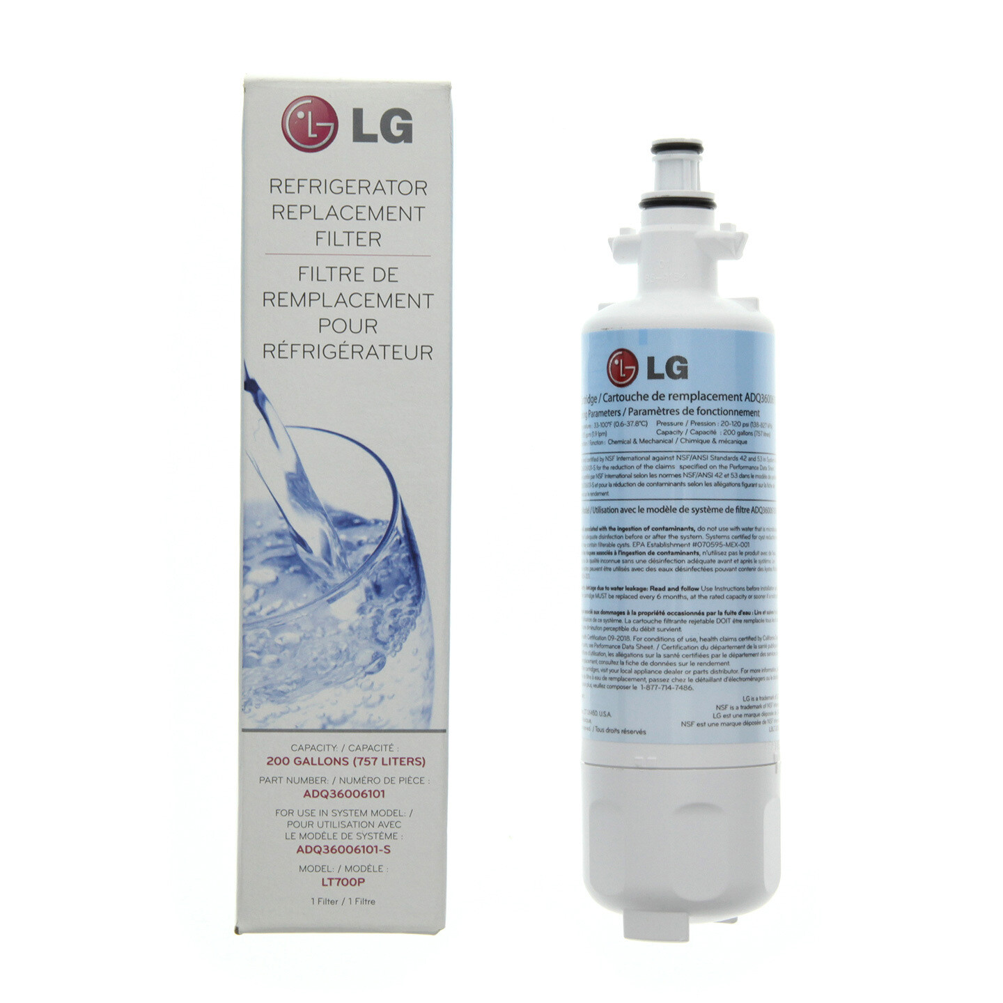 Filtro de agua Lt700P LG