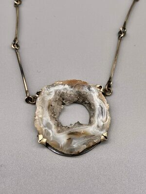 #9 Prong Set Geode One of a Kind Necklace - Terri Logan - Richmond IN  