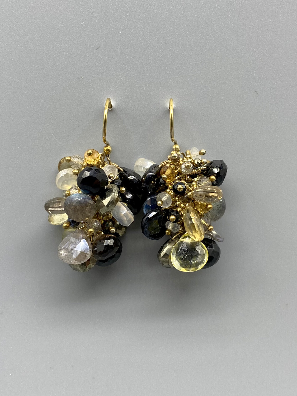 Jellybean Earrings (Labradorite, Moonstone, Onyx, Hematite - Tashka - Englewood Cliffs NJ 
