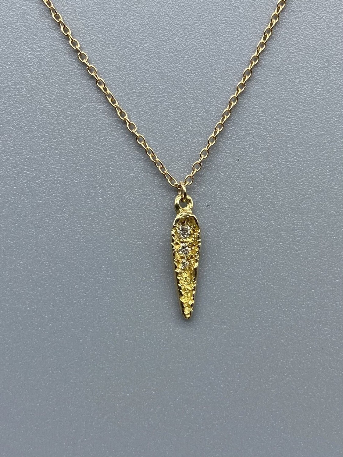 14K Mini Moss Spear Pendant - Branch Jewelry - Venice CA
