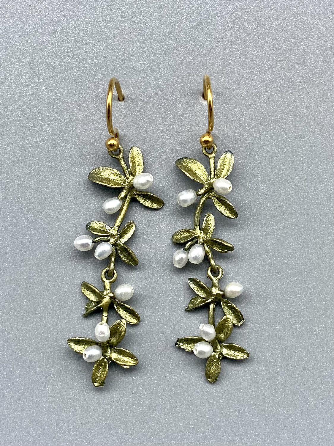 3574BZ Flowering Thyme Long Wire Earrings -  Michael Michaud - Bellmore NY