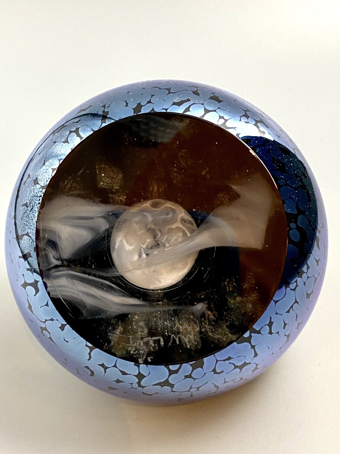 2210PWC Full Moon Handmade Paperweight, Glass Eye Studio, Seattle WA